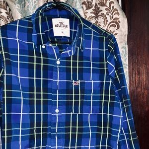 Hollister XL plaid long sleeve shirt